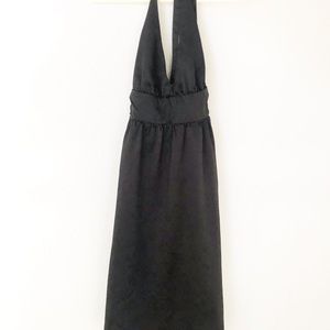 Black halter midi dress size 4